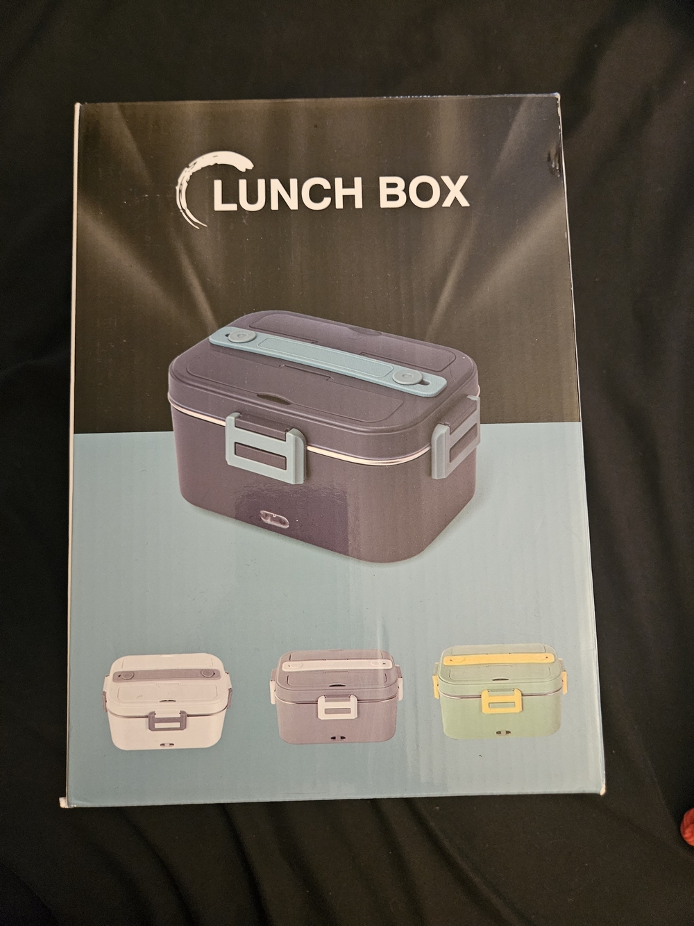 Heating Lunch Box Bento Style Food Container - Purple with Teal Accents